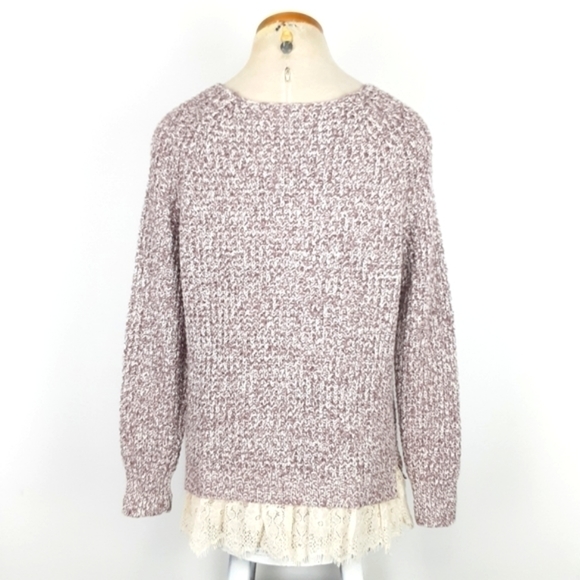 Soft Surroundings Lace Trim Tunic Sweater Top Size Small - Picture 5 of 9